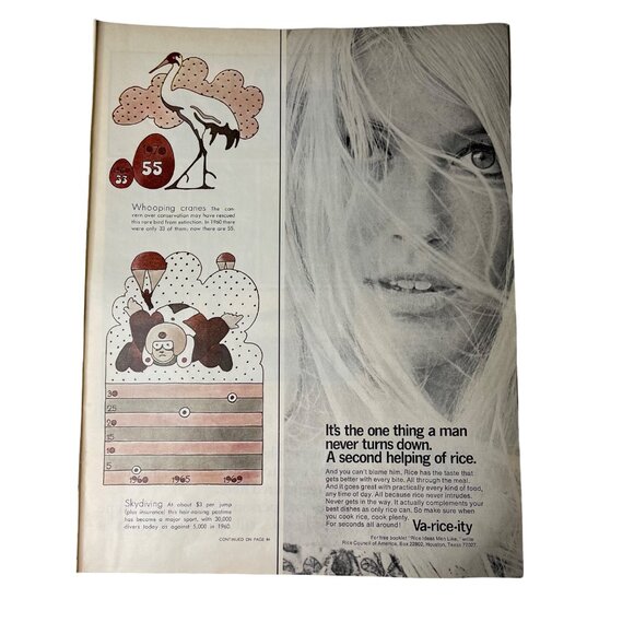 1970 Rice Council of America Va rice ity Print Partial Page Pretty Woman u Origi - Picture 1 of 3